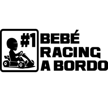 Calca para auto bebé racing a bordo - TenVinilo
