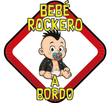 Calca para auto bebé rockero a bordo - TenVinilo