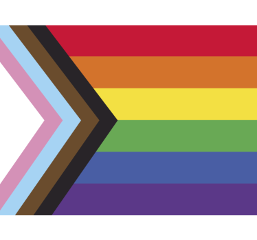Calca para auto bandera del progreso lgbtq - TenVinilo