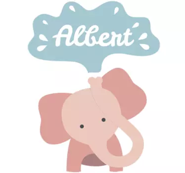 Vinilo bebé pequeño elefante personalizable - TenVinilo