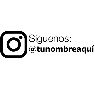 Vinilo escaparate síguenos en instagram - TenVinilo