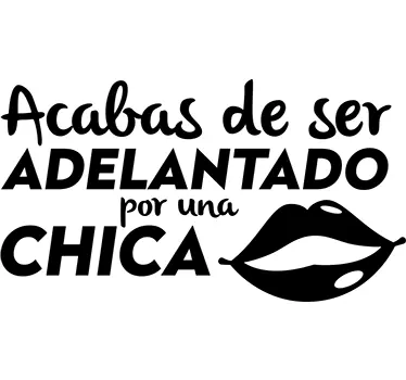 Vinilo coche adelantado por una chica - TenVinilo