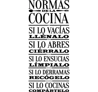 Vinilo para cocina normas básicas - TenVinilo