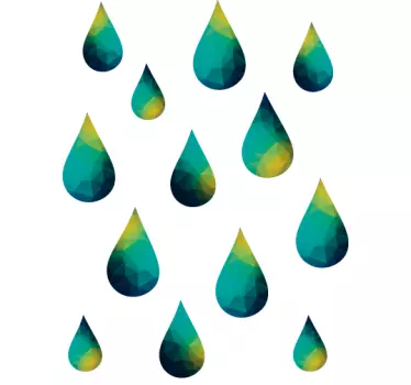 Vinilo mampara ducha gotas caleidoscopio - TenVinilo