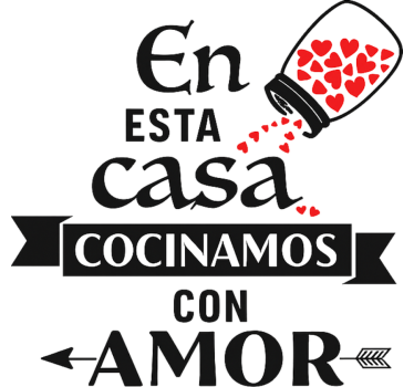 Vinilo para cocina cocinamos con amor - TenVinilo