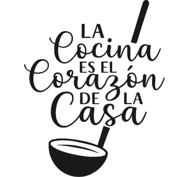 Vinilo para cocina alma hogar con cuchara - TenVinilo