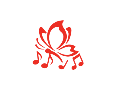 Calca para bicicleta notas musicales de mariposa - TenVinilo