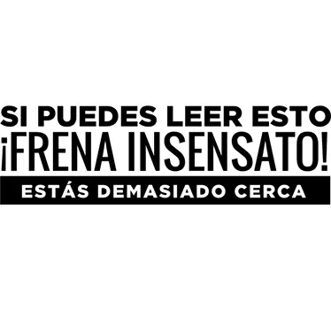 Pegatina para coche frena insensato - TenVinilo