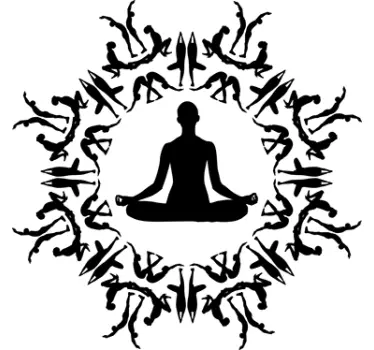 Vinilos yoga círculo figuras - TenVinilo