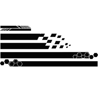 Calca para auto colección de velocidad geométrica - TenVinilo
