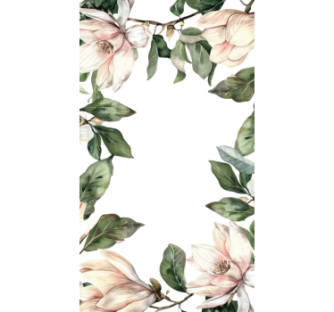 Vinilo para puerta elegantes flores botánicas - TenVinilo