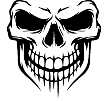 Calca para auto calavera sonriente - TenVinilo