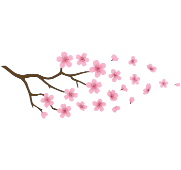 Calca para auto flor de cerezo rosa - TenVinilo