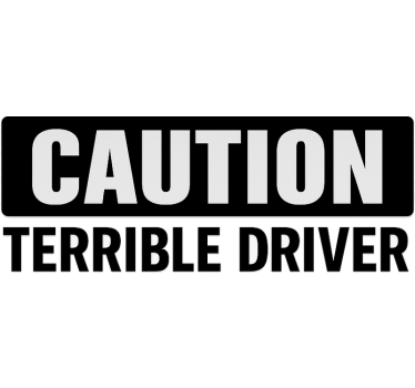 Calca para auto precaución mal conductor - TenVinilo