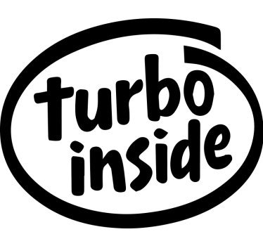 Calca para auto turbo dentro de la cita - TenVinilo
