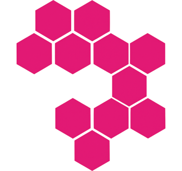 Calca para bicicleta hexágonos rosas - TenVinilo