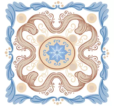 Adhesivo azulejo filigranas - TenVinilo