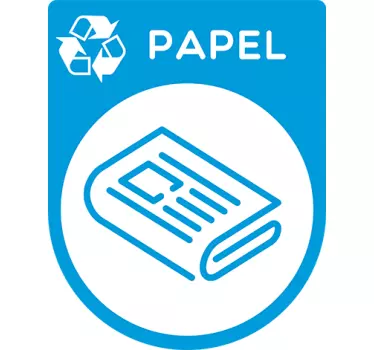 Pegatinas reciclaje papel - TenVinilo