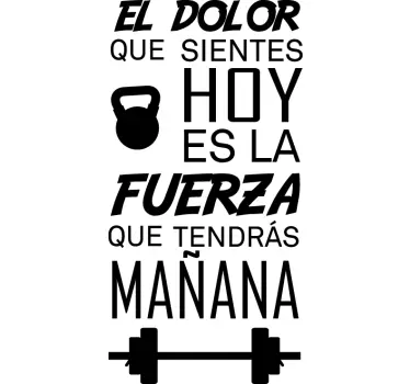 Vinilo  frase motivadora fitness - TenVinilo
