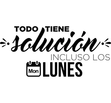 Vinilo frase pared todo tiene solución - TenVinilo