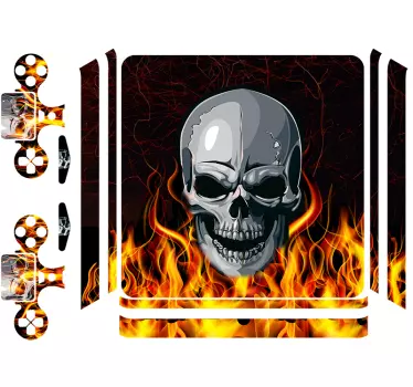 Vinilo PS4 calavera - TenVinilo