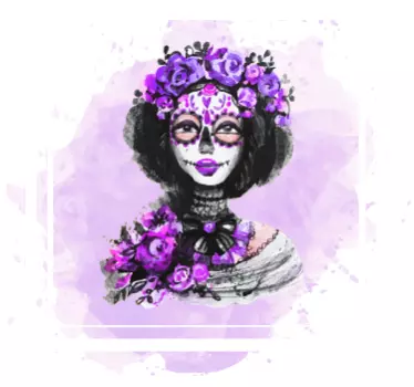 Pegatina para PS4 calavera Catrina - TenVinilo