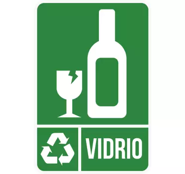 Adhesivos reciclaje vidrio - TenVinilo