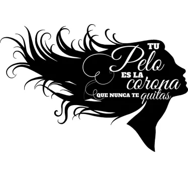 Vinilo para peluquería texto pelo - TenVinilo