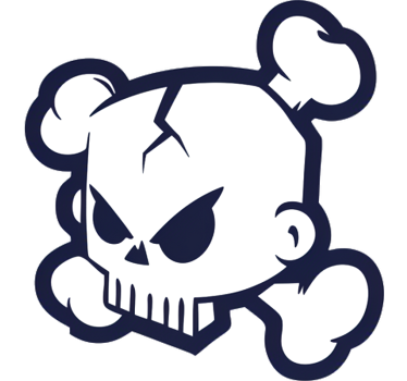 Calca para auto logo de calaveras cruzadas - TenVinilo