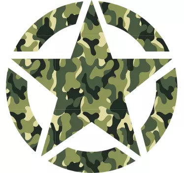 Vinilo decorativo formas geométricas estrellas militares - TenVinilo