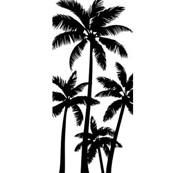 Vinilo mampara de ducha de palmera - TenVinilo