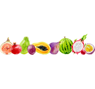 Cenefa adhesiva Frutas tropicales - TenVinilo