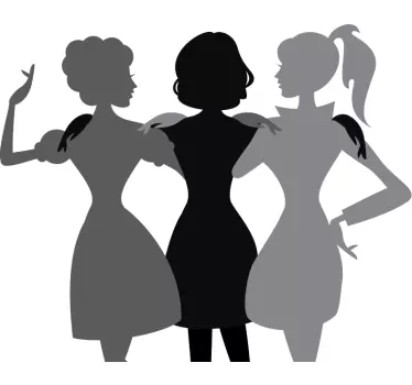 Vinilo decorativo chicas pared - TenVinilo