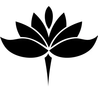 Pegatina pequeña flor de loto yoga - TenVinilo