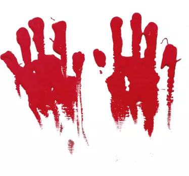 Vinilo para puerta manos sangre - TenVinilo