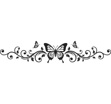 Calca para auto mariposa negra elegante - TenVinilo