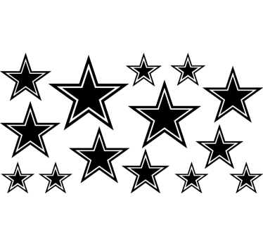 Pack 14 vinilos auto tuning estrellas - TenVinilo