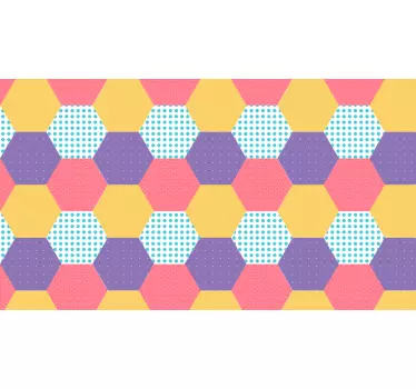 Vinilo pared Patchwork geométrico - TenVinilo
