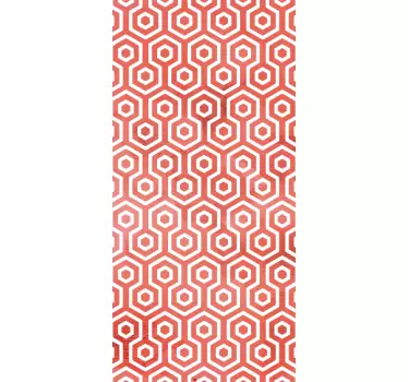 Vinilo pared adhesivo geométrico color coral - TenVinilo