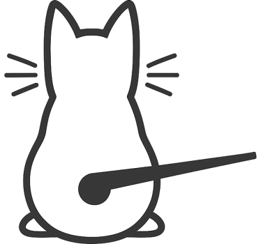 Calca para auto gato con cola en movimiento - TenVinilo