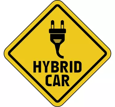 Vinilo para coche híbrido con enchufe - TenVinilo