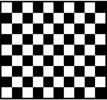 Calca para auto ajedrez en blanco y negro - TenVinilo
