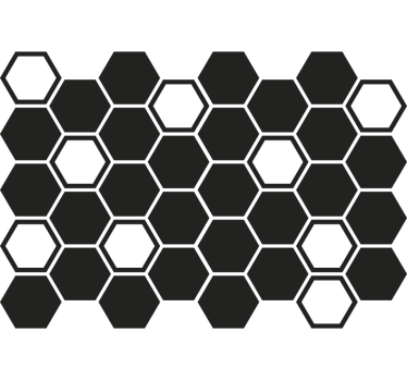 Calca para auto patrón de panal hexagonal - TenVinilo