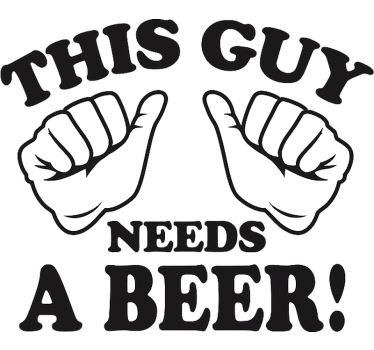 Calca para auto cerveza divertida - TenVinilo