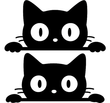 Calca para auto gatos gemelos adorables - TenVinilo