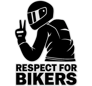 Calca para auto respeto por los motociclistas - TenVinilo