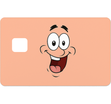 Sticker para tarjeta sonrisa de personaje de dibujos - TenVinilo
