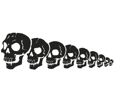 Calca para bicicleta graffiti calavera tren - TenVinilo