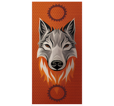 Calca para bicicleta lobo naranja alfa - TenVinilo