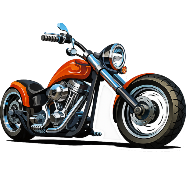 Vinilo de moto estilo clásico cruiser - TenVinilo